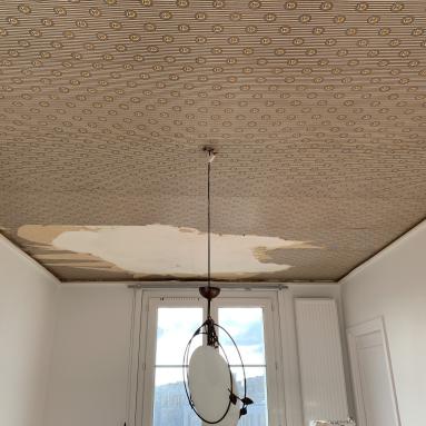 Plafond avant la pose du plafond tendu